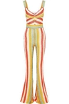 PETER PILOTTO RUCHED STRIPED KNITTED JUMPSUIT,3074457345619763821