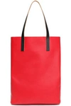 MARNI WOMAN TEXTURED-LEATHER TOTE RED,US 10259680434801544