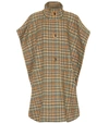 BURBERRY CHECKED WOOL AND CASHMERE CAPE,P00363913