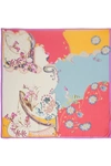 ETRO FLORAL-PRINT SILK-CHIFFON SCARF