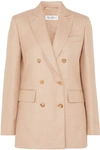 MAX MARA DOUBLE-BREASTED CAMEL HAIR AND SILK-BLEND BLAZER