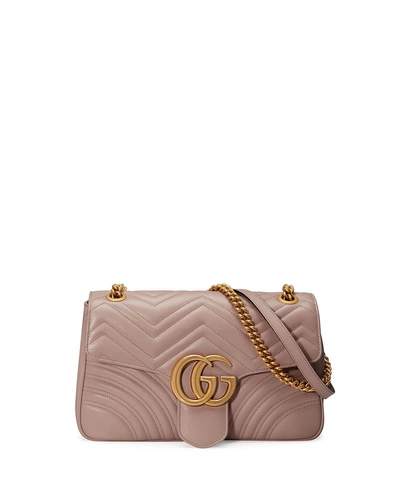 Gucci Gg Marmont Small Matelassé Convertible Shoulder Bag In Beige