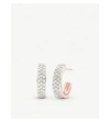 Monica Vinader Fiji Mini 18ct Rose-gold Vermeil And Diamond Hoop Earrings In Gold