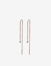 THE ALKEMISTRY DRILLED DIAMONDS 18CT ROSE-GOLD AND DIAMOND EARRINGS,5195-10219-ALKRGCHAINEAR