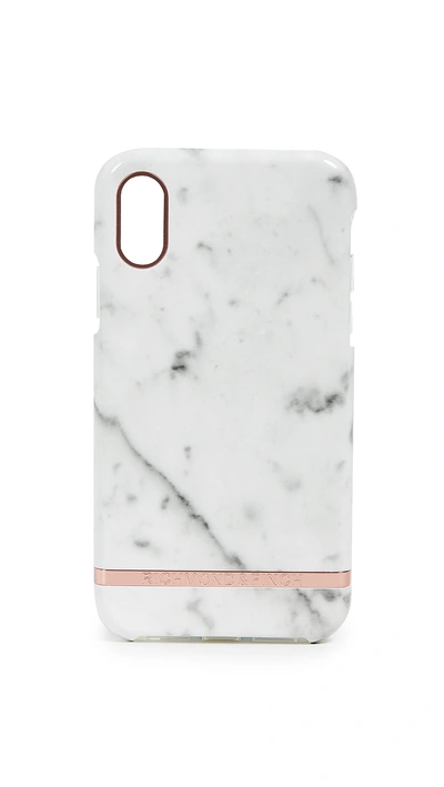 Richmond & Finch White Marble Iphone Xr Case In White Marble/rose Gold