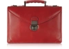 L.A.P.A. BRIEFCASES RUBY RED DOUBLE GUSSET LEATHER BRIEFCASE