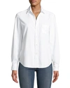 Frank & Eileen Eileen Long-sleeve Button-front Cotton Shirt In White