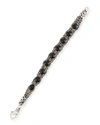 EMANUELE BICOCCHI MEN'S BLACK AGATE CHAIN BRACELET,PROD216670048