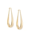 ALBERTO MILANI MILLENNIA 18K GOLD ELECTROFORM OBLONG HOOP EARRINGS,PROD217470015