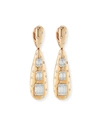 ANDREOLI 18K ROSE GOLD BAGUETTE DIAMOND TEARDROP EARRINGS,PROD209430118