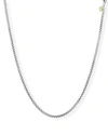 DAVID YURMAN BOX CHAIN NECKLACE IN SILVER WITH 14K GOLD ACCENT, 3.6MM,PROD217530788