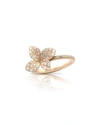 PASQUALE BRUNI GIARDINI SEGRETI 18K ROSE GOLD DIAMOND FLOWER RING,PROD215940254