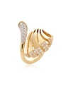 MISENO VENTAGLIO 18K GOLD DIAMOND FAN RING,PROD216880257