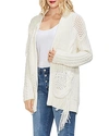 VINCE CAMUTO MIXED-KNIT LONG OPEN CARDIGAN,9068218