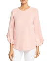 CUPIO RAGLAN RUFFLE TOP,BL49599