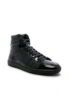 Saint Laurent Sl/10h Signature Court Classic High Top Sneaker In Black & Black