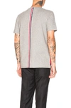 Thom Browne Intarsia Band Cotton Jersey T-shirt In Light Grey