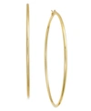 ESSENTIALS EXTRA LARGE GOLD PLATED WIRE TUBE LARGE HOOP EARRINGS
