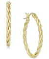 ESSENTIALS AND NOW THIS SMALL GOLD PLATED TWISTED SMALL HOOP EARRINGS'S