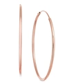 ESSENTIALS GOLD PLATED ENDLESS WIRE MEDIUM HOOP EARRINGS