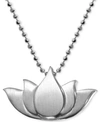 ALEX WOO LITTLE FAITH LOTUS BLOSSOM PENDANT NECKLACE IN STERLING SILVER