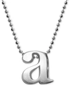 ALEX WOO LITTLE LETTER BY ALEX WOO INITIAL PENDANT NECKLACE IN STERLING SILVER