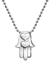 ALEX WOO LITTLE FAITH HAMSA HAND PENDANT IN STERLING SILVER