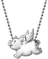 ALEX WOO LITTLE PIG ZODIAC PENDANT NECKLACE IN STERLING SILVER