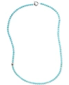 Degs & Sal Men's Onyx Beaded Statement Necklace (also In Manufactured Turquoise) In Turquoise