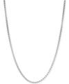 DEGS & SAL 24" BOX LINK CHAIN NECKLACE IN STERLING SILVER (2.3MM)