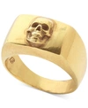 DEGS & SAL MEN'S SKULL RING IN 14K GOLD-PLATED STERLING SILVER