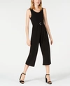 ALMOST FAMOUS JUNIORS' BELTED CROPPED JUMPSUIT