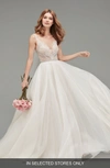 WATTERS MIHR BEADED ORGANZA BALLGOWN WEDDING DRESS,3000B