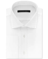 SEAN JOHN MEN'S CLASSIC/REGULAR FIT WHITE SOLID FRENCH CUFF COTTON DRESS SHIRT
