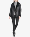 CALVIN KLEIN LONG SHEARLING BIKER JACKET