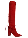 AQUAZZURA LACED DETAIL OVER-THE-KNEE BOOTS,10771180