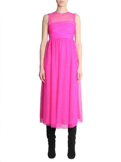 Red Valentino Sleeveless Dress In Fuchsia