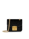 FURLA QUILTED VELVET METROPOLIS COMETA MINI CROSSBODY BAG,10772505