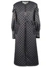 OFF-WHITE QUILTED LONG COAT,10772432