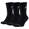 Jordan Jumpman 3-pack Crew Socks In Black/black