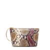 THACKER NEW YORK Large Ring Pouch In Merlot Python & Gold