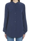 Equipment V-neck Blouse In Blue