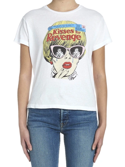 Re/done Kisses For Revenge T-shirt In White