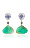 BAHINA WOMEN'S 18K GOLD; TANZANITE; IOLITH AND CHRYSOPRASE EARRINGS,710864