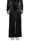 GANNI Heavy Satin Wide-Leg Polka Dot Pants