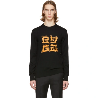 Givenchy 4g Flame Sweater In Black