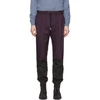 GIVENCHY PURPLE TWO-TONED VERTICAL LOUNGE PANTS