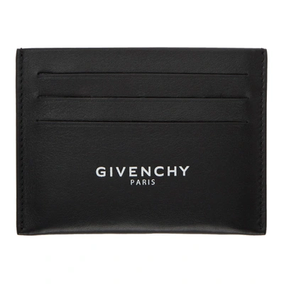 Givenchy Men's Logo-front Leather Card Case In Black