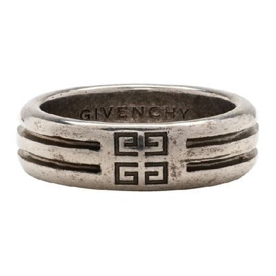 Givenchy 银色 4g Double Row 戒指 In Silver