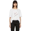 Saint Laurent Logo Print Cotton T-shirt In White